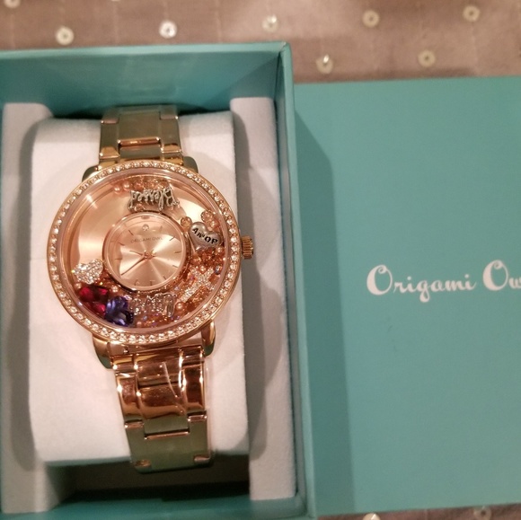 Origami Owl Rose Gold Watch Nwt